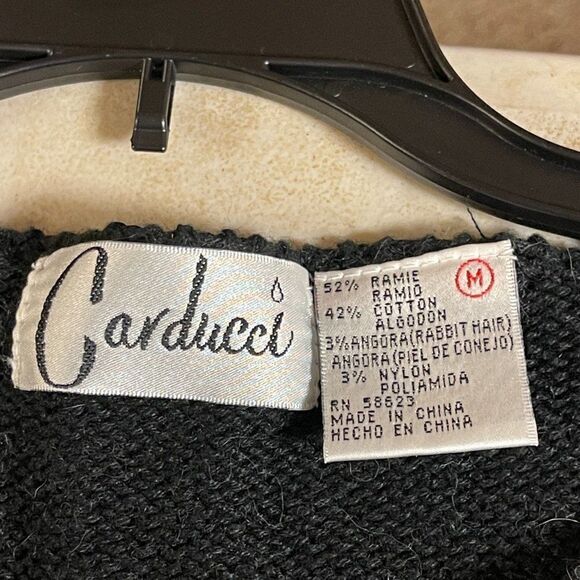 Vintage Carducci Black White sweater size M - Picture 9 of 10
